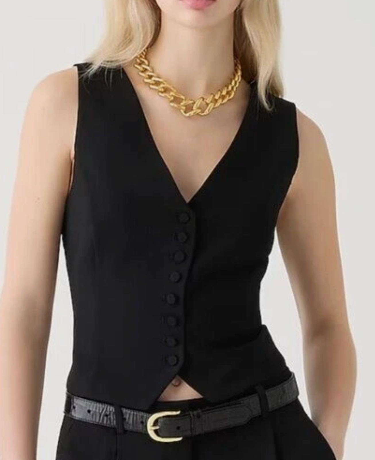 New J.Crew Black Slim Fit City Crepe Tuxedo Vest Bv833 Sz 8